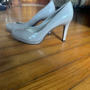 Classic Patent Nude High Heel Pumps - Women's